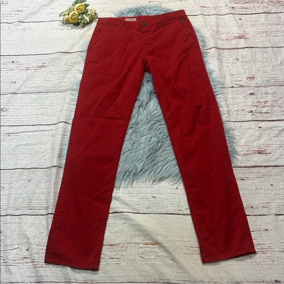 NWOT AG Adriano Goldschmied Graduate Chino Rocker Red Trousers